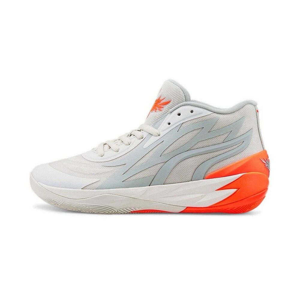 Puma MB.02 “Gorange” Platinum Gray/Orange Basketball Shoes 5.5Y